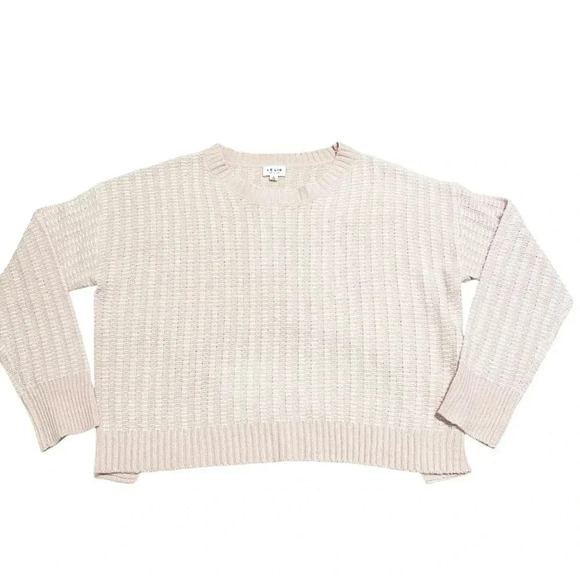 Le Lis• PINK + WHITE OPEN BACK SWEATER size small - Picture 4 of 15